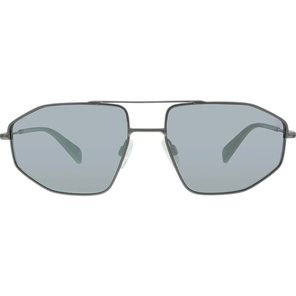 NWT Rag & Bone Sunglasses - Matte Ruthenium Aviator Green silver w case - Picture 2 of 4